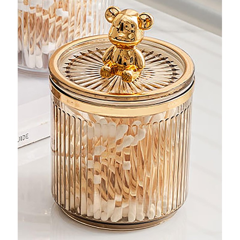 narunaru Cute Acrylic Trinket Box, Cotton, Toothpick, Interior Decoration, Lid