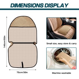 vvag Car Towel Seat Cover,Waterproof & Non-Slip Sweating Carseat Cover for Gym, Running, Swimming, Beach & Hiking,Machine Washable Sweat Towel Protector Universal Fit for Cars, Trucks & SUVs (Beige)