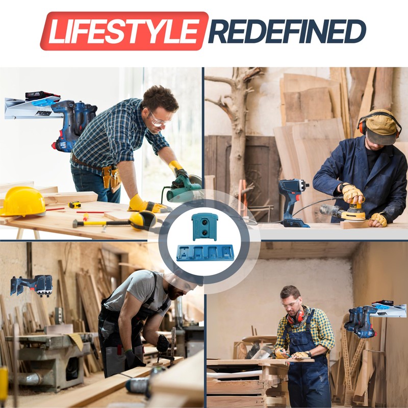 4 Pack BOSCH Tool & Battery Holder for 18V Tools