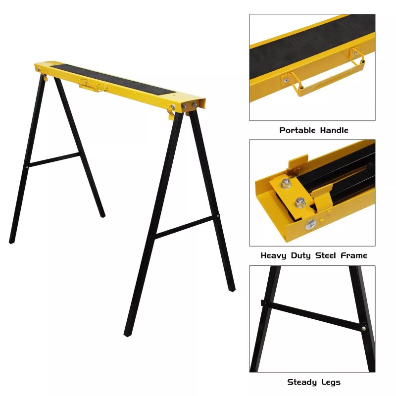 Forup Portable Folding Sawhorse, Heavy Duty Twin Pack, 275 lb