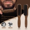 Cross-border Boar Bristle Beard & Hair Brush for Men, Solid Wood (O Opp) Bag/H41 4ea
