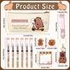 Candcamp 262 PCS Capybara Stationery Set,Cute stationery set,Capybara Pencil Case,Notes,keychains,folders,stickers,bookmarks,gel