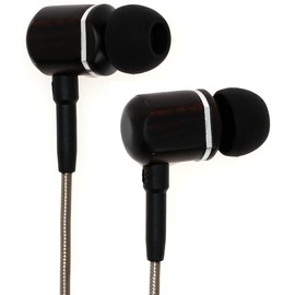 Symphonized MTRX 2.0 Premium Wired Earbuds - Wood In-Ear Headphones with Microphone & Volume Control, Noise Isolation - Corded Ear Buds for Android - Earphones for Computer & Laptop (GunMetal)