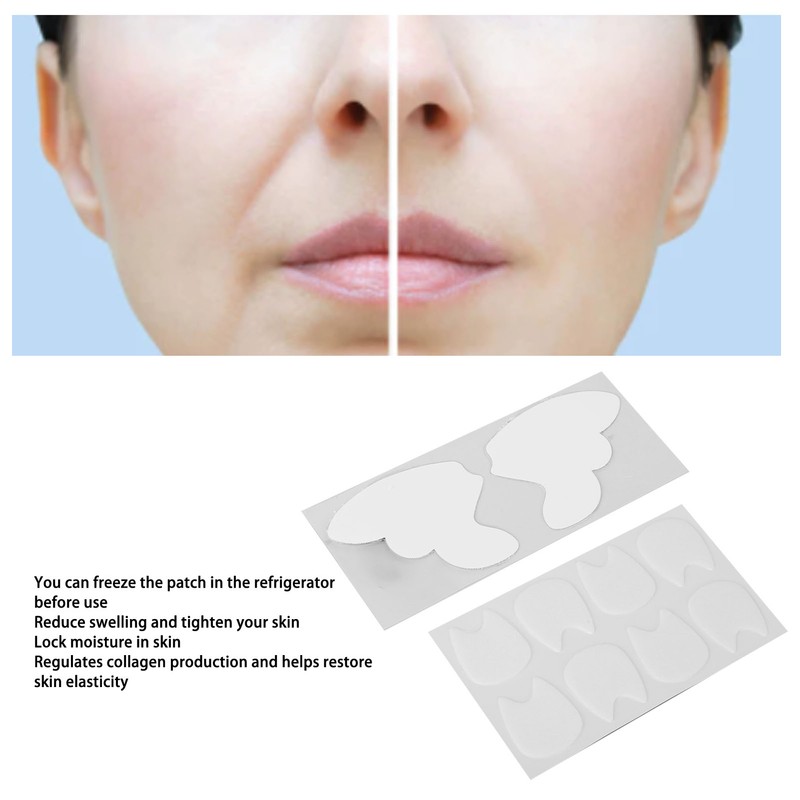 10pcs Face Wrinkle Patches Lock Moisture Promote Collagen Remove Fine