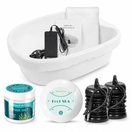 VnioLife Ionic Foot Bath Detox Machine, foot detox machine, with Epson salt,Basin, 30 Mins Auto Timer & 2 Arrays, Portable Ionic Foot Spa for Salon & Home Use