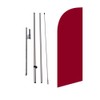 Burgundy Medium Size Feather Banner Swooper Flag Sigh with Flag