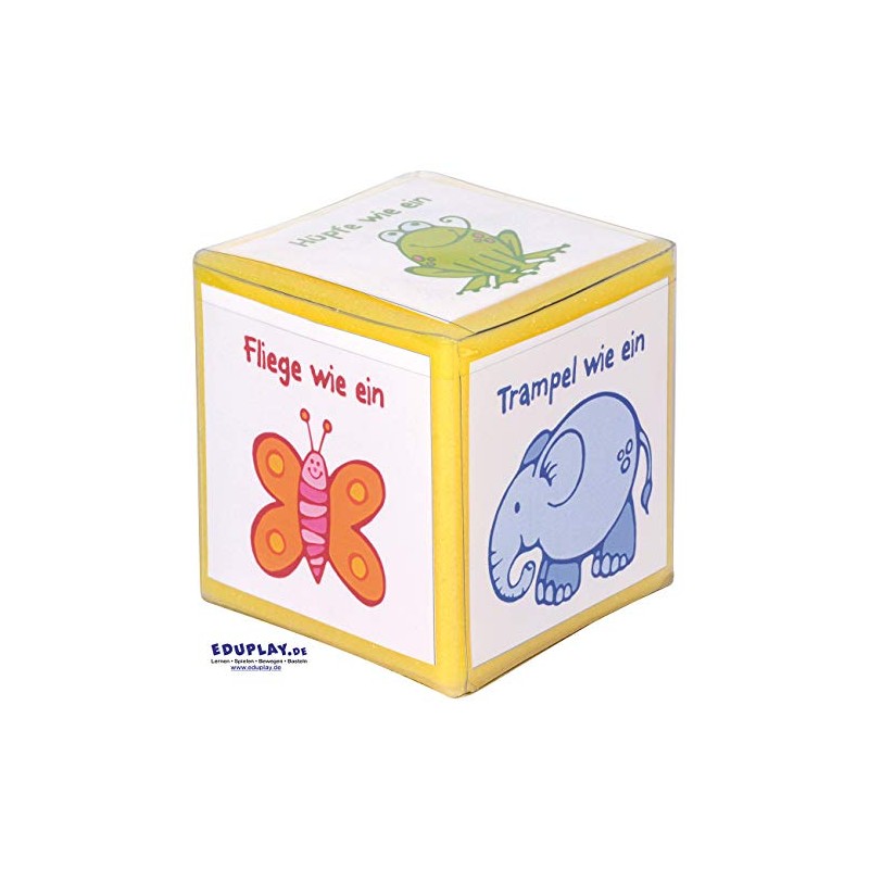 EDUPLAY 120541 Pocket Cube Small 8 cm Yellow (Pack of