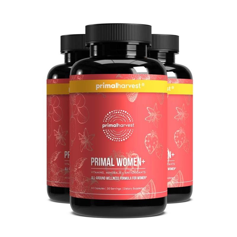 Primal Women+ – Daily Multivitamin with 24 Essential Nutrients for
