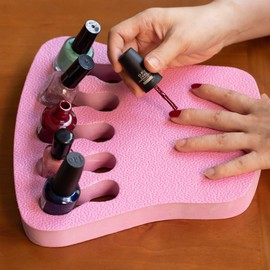 ButterFox - Soporte organizador para esmalte de uñas, estación de trabajo para manicura y reposo de manos, color rosa rubor