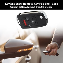 X AUTOHAUX Key Shell Case Keyless Entry Remote Key Fob Replacement Case for Honda Accord 2003-2013 4 Buttons