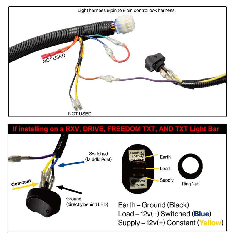 Orle Oko Universal Golf Cart Turn Signal Switch with Horn