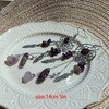 Zeylus Handmade Dreamcatcher Feather Artificial Amethyst Dangle Earrings