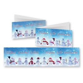 Edition Colibri Panorama XL Christmas Cards Snowmen Pack of 10