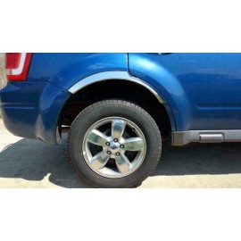 QMI FENDER TRIM Flares FOR FORD ESCAPE 08-12 Stainless Steel High Polish SET/4