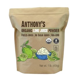 Anthony's Organic Lime Juice Powder, 1 lb, Freeze Dried, Unsweetened, Gluten Free, Non GMO