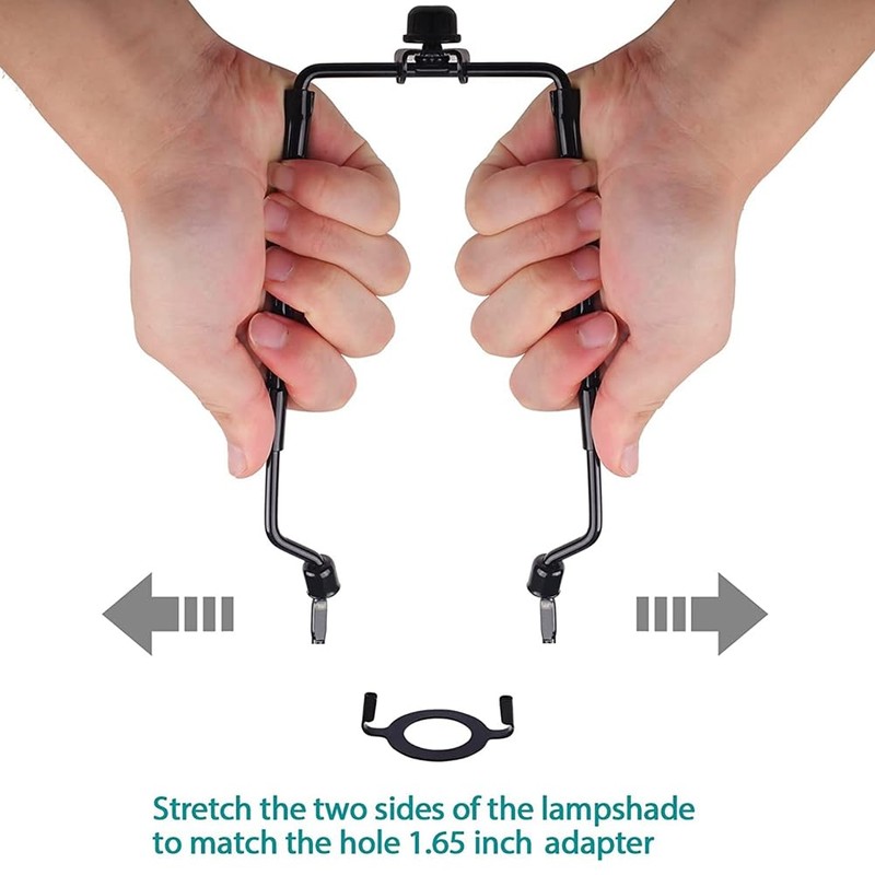 2PCS Lamp Shade Harp Holder E14,E26,E27 Light Base Adapter Adjustable