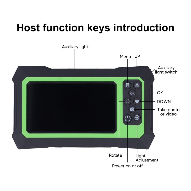 Dual Lens Industrial Endoscope ABS 1080P Digital Inspection Camera Waterproof