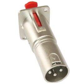 MCSPROAUDIO 1/4 TRS to 3pin XLR male audio Pass through feed panel mount connector adapter