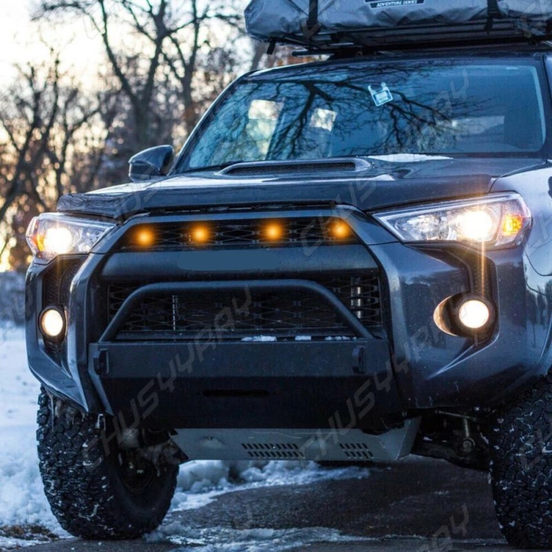 SYJIIP 4x Amber LED Grille Fog Lights Raptor Style For