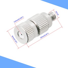 Aopin Garden Lawn Misting Nozzles Stainless Steel 0.6mm / 0.024" Orifice Atomizing Mister Sprayer Nozzle Suitable For Outdoor Cooling, Garden Irrigation, Fountain,Crop Nutrient Injection 2 Pcs