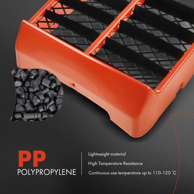 A-Premium Orange Plastic Gas Tank Side Covers with Grill Compatible