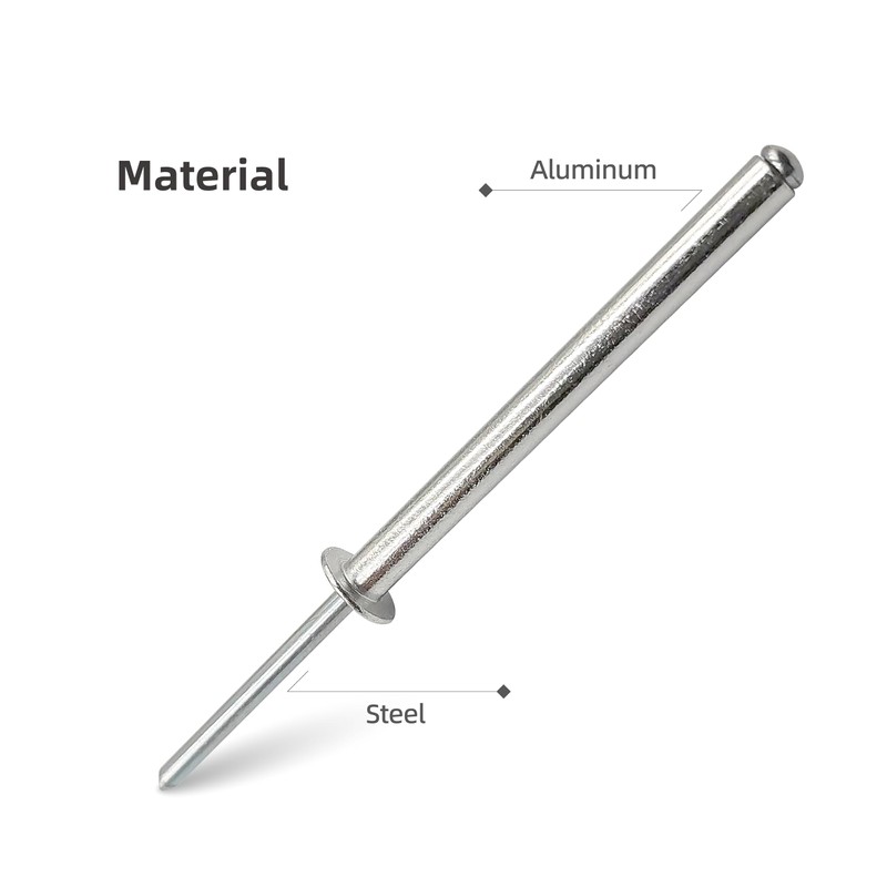 40pcs Aluminum Long Blind Rivets,Long Split Rivets, Pack of 40