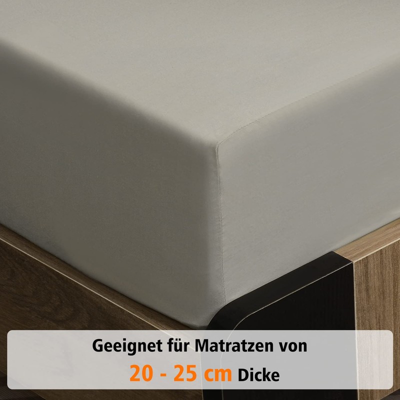 Lirex Fitted Sheet 140 x 200 cm 100% Cotton 300