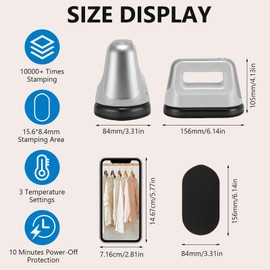 Gugxiom 2025 Mini Heat Press Machine,Small Heat Press with 3 Temperature Settings,Portable Heat Press for T-Shirt,Hats, Shoes, Bags