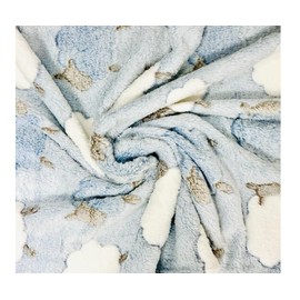 E&A Distribution Limited Baby Blanket for Newborn Soft Fleece Baby Blanket in Grey and Blue Sheep Design 75 x 100cm for Babies- Soft Plush Blankets Pushchair Cot Bed Blanket for Baby Boy & Girl