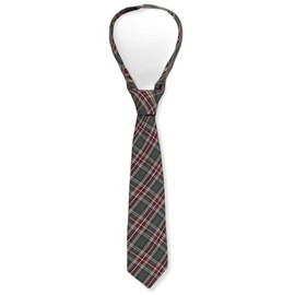 Cookie's Boys' Four-In-Hand Tie - gray/burgundy/gold/white *plaid #43*, one