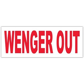 (5 Stickers Combo Deal) Wenger Out Soccer Football Arsenal Funny #WENGEROUT Bumper Sticker Window Car Decals 3”x5”
