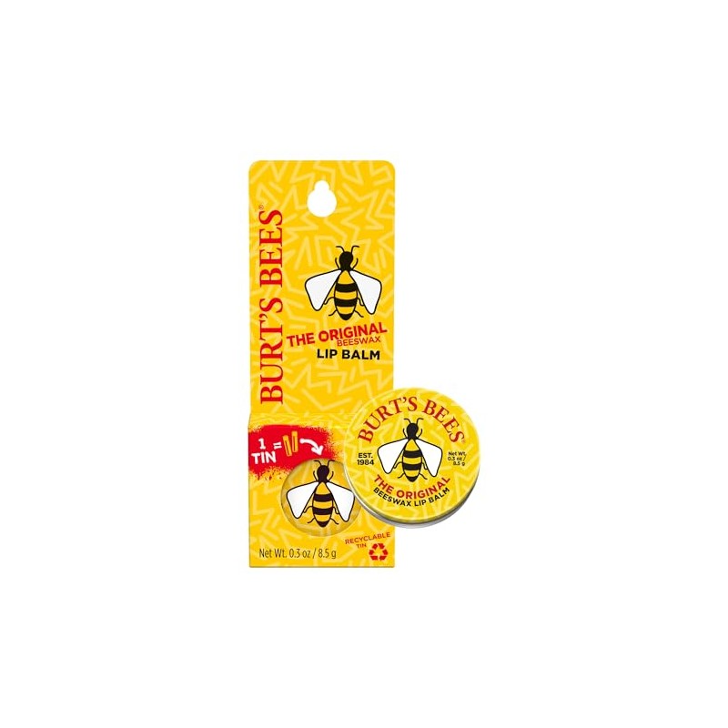Burt's Bees Lata de bálsamo labial original de cera de