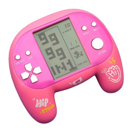 CZT Handle Brick Game Console 4.1 Inch Great Grip Feel 2574 in 1 Games Handheld Retro Puzzle Block Games for On the Go / Indoor / Outdoor Children / Students / Teenagers (Pink)