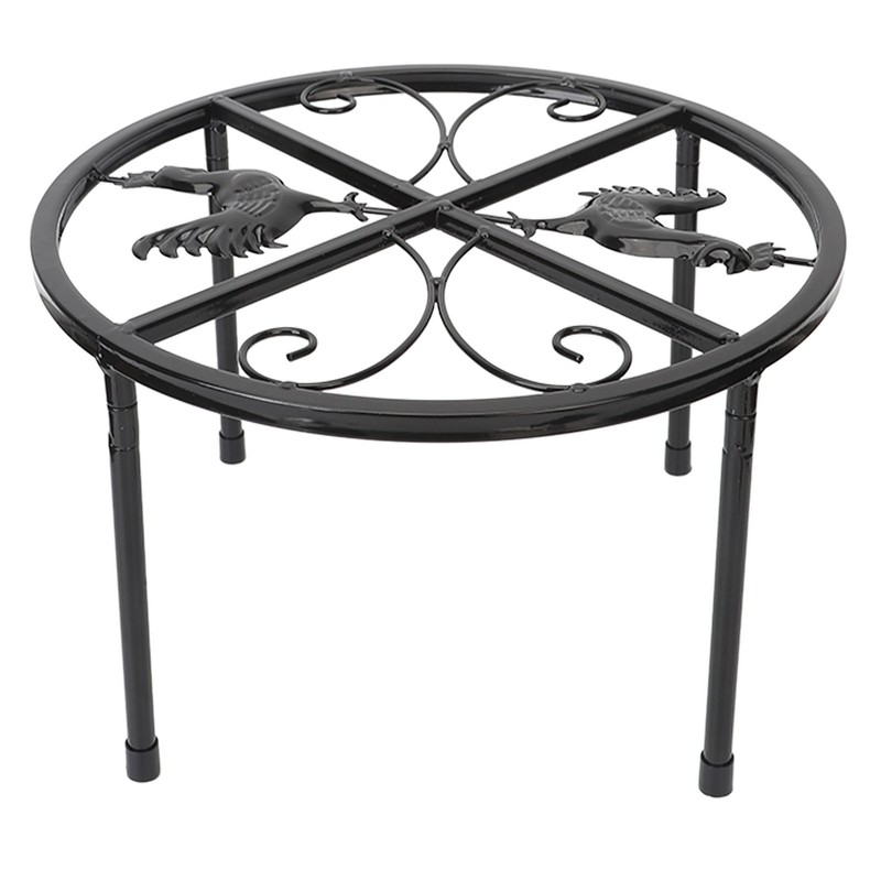 Chicken Feeder Metal Stand Indoor Outdoor Iron Flower Pot Holder