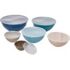 Gourmet Home Products 12 Piece Nested Polypropylene Mixing Bowl Food