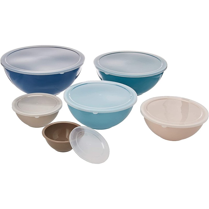 Gourmet Home Products 12 Piece Nested Polypropylene Mixing Bowl Food