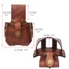 TOURBON Leather Tape Measure Pouch Belt Tool Carrier Holder (Dark