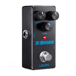 LEKATO Overdrive Pedal, Overdrive Effect Pedal 9V, Mini Overdrive Pedal Analog for Electric Guitar and Blues Music, True Bypass