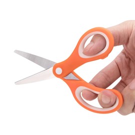 Galadim Kids Scissors (48 Count Teacher Pack, Rounded-tip, 5.5 Inch) - 5.5’’ Soft Touch Blunt School Student Scissors Shears GD-071-48