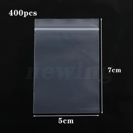newlng 400piece Small Plastic Sealable Small Grip Seal Bags Single size 5cmX7cm Resealable Clear Plastic Small Bags Plastic Storage Jewellery Samples Seeds Coins small plastic bags
