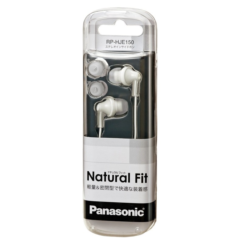 Panasonic RP-HJE150-W In-Ear Earphones, White
