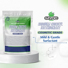 MYOC Sodium Cocoyl Isethionate (SCI) – 15.98 Oz / 453g | Cosmetic-Grade Surfactant for DIY Skincare, Haircare & Soap Making