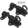 OZXNO Self-Closing Latches Spring Door Lock Aluminum Alloy Black Resilient