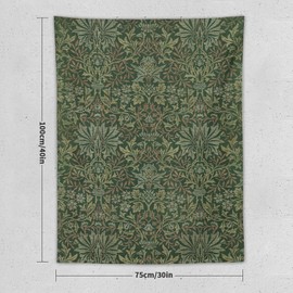 ICMOLYYENLO Vintage Plant Tapestry William Morris Art Flower Tree Pattern Tapestry Home Wall Decoration Suitable for Living Room Bedroom Apartment Farmhouse 30x40 Inch 1PCS