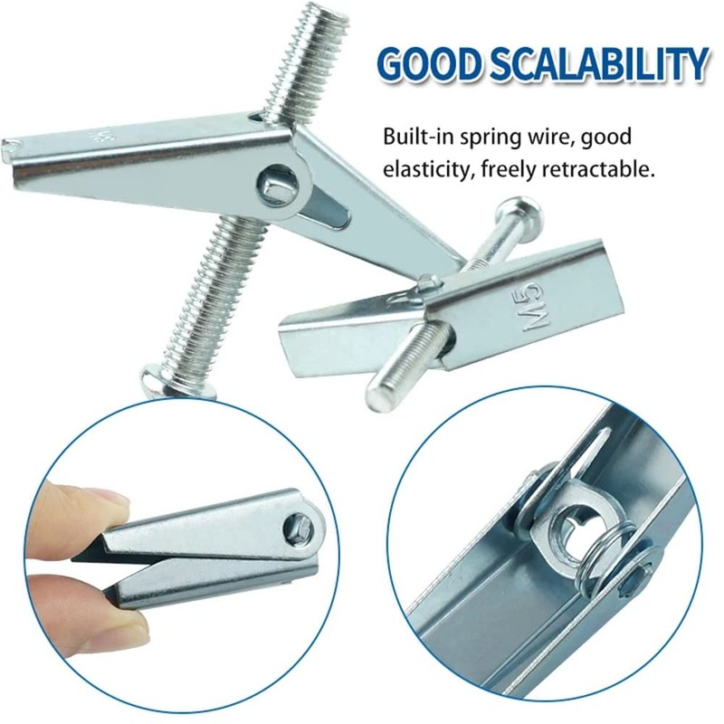 Plasterboard Spring Toggles Hollow Wall Cavity Wall Mounting Spring Toggle
