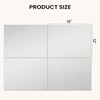 VASUHOME Large Mirror Tiles 16"x12" (4 Pack), Full Length Wall