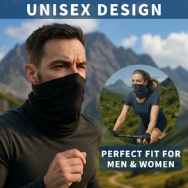 KMUTZENS Cooling Neck Gaiter, 2 Pack Breathable UV Protection Windproof Face Mask Scarf for Men & Women, Summer Outdoor Cover for Hiking, Cycling, Running, Skiing & Fishing