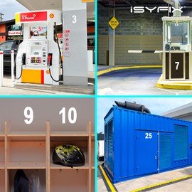 iSYFIX Reflective Vinyl Number 7 (Seven) Stickers - 6 Pack 10 inch Self Adhesive - Premium Decal Die Cut & Pre-Spaced for Mailbox, Signs, Door, Cars, Trucks, Home, Business, Address Number, Outdoor