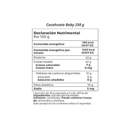 Crema de cacahuate y almendras para bebés, en alimentación complementaria, marca "Katingos"