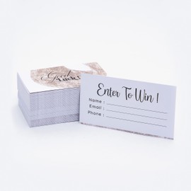 CLEVER SIGNS Raffle Tickets, 200-Pack, Enter to Win Cards, 3.5" x 2", Entry Form Cards for Contests, Auction Tickets for Ruffle, Raffle Tickets for Events